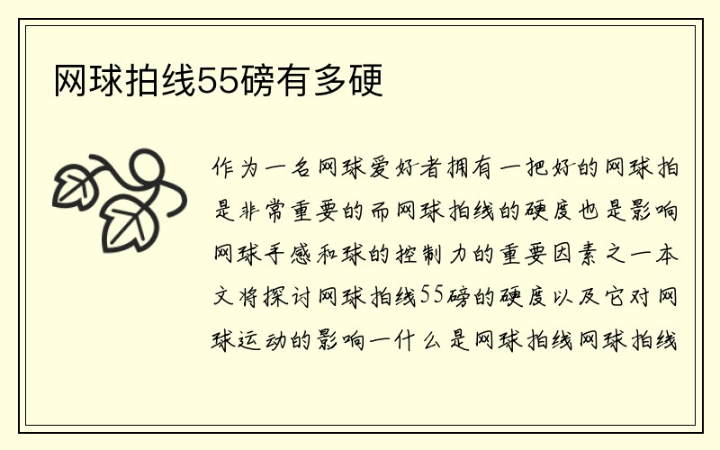 网球拍线55磅有多硬