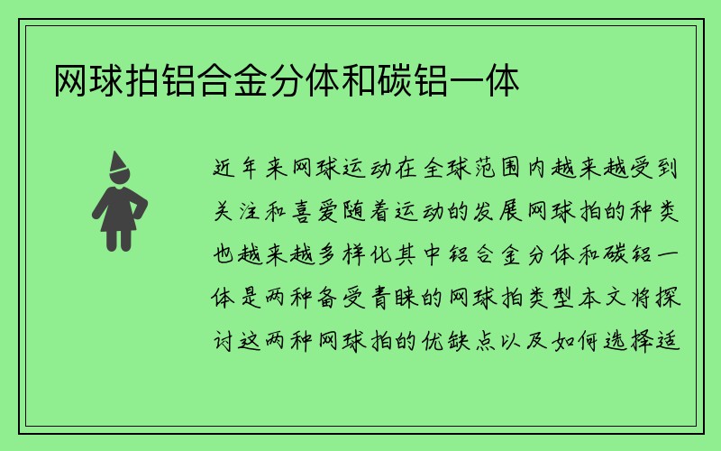 网球拍铝合金分体和碳铝一体