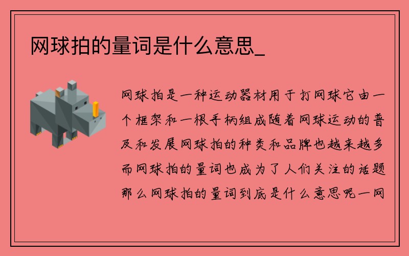 网球拍的量词是什么意思_