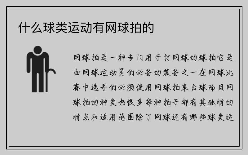 什么球类运动有网球拍的