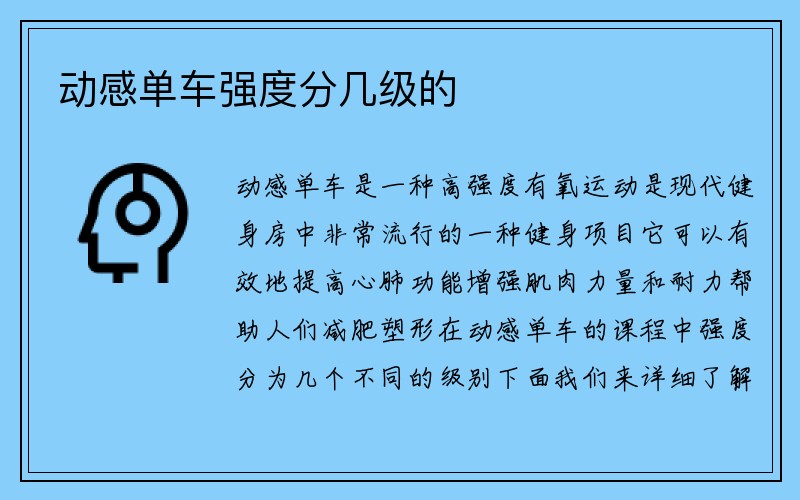 动感单车强度分几级的